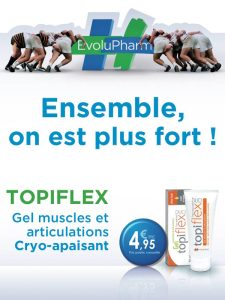 Affiche EVOLUPHARM pour le TOPIFLEX